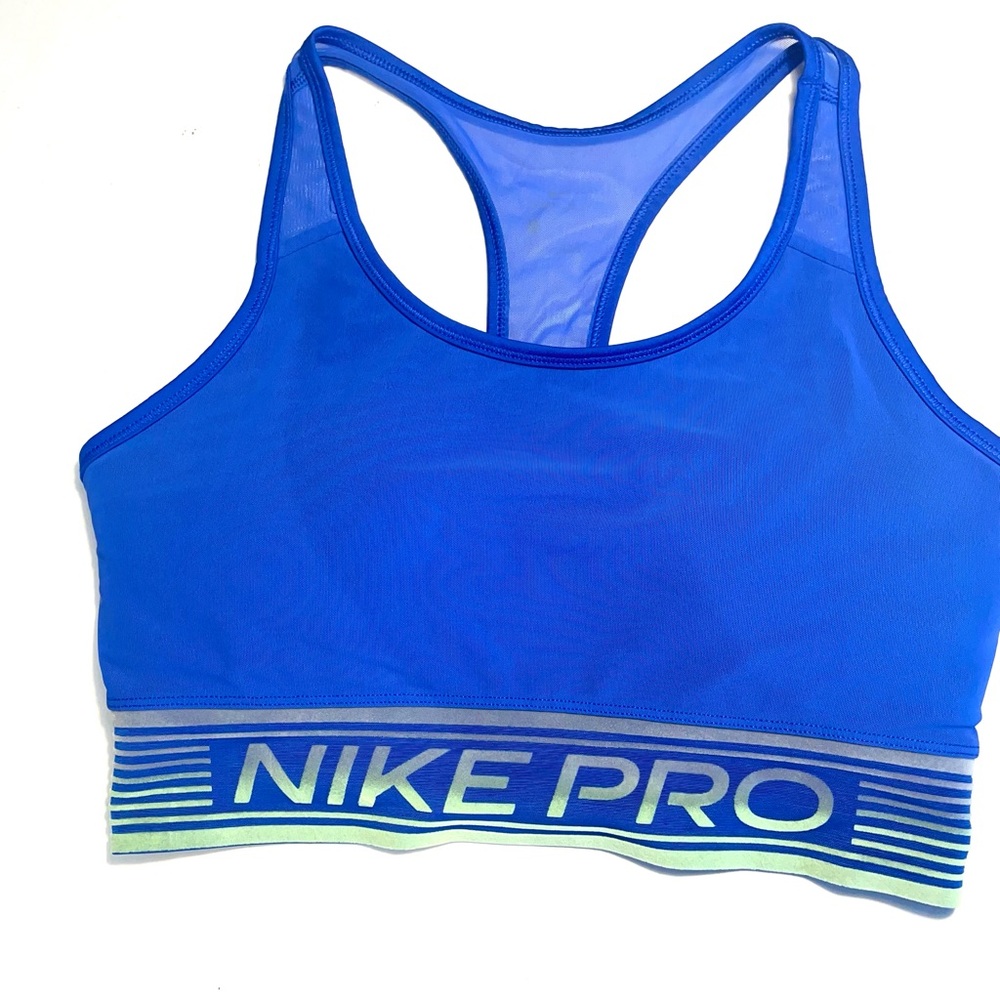 Nike Pro Electric Blue Sports Bra - Picture 4 of 10